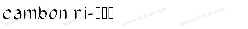 cambon ri字体转换